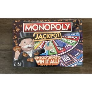 Monopoly Jackpot Board Game Spin Wheel Edition Brand New Factory Sealed